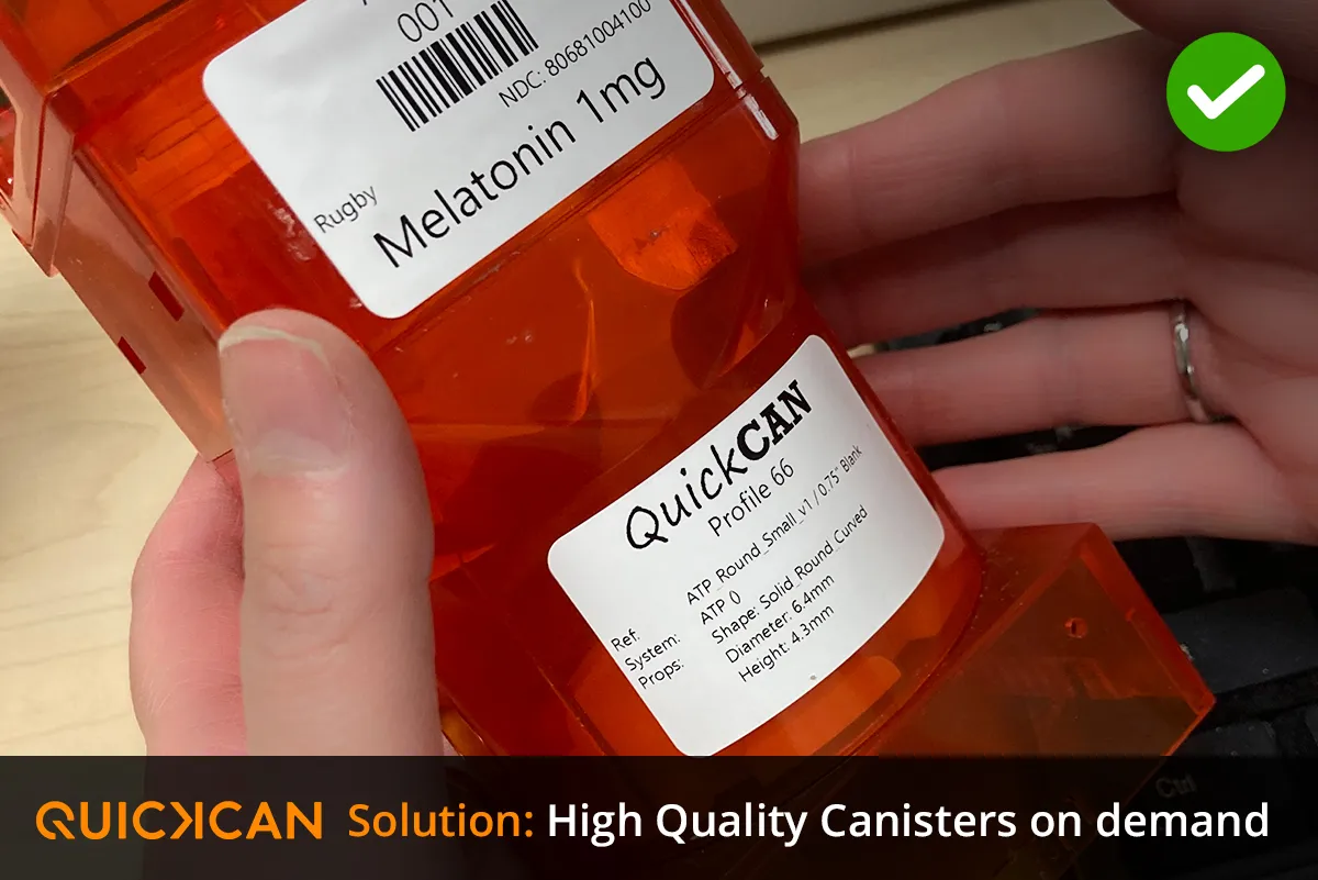 QuickCan solution: high quality canisters on demand