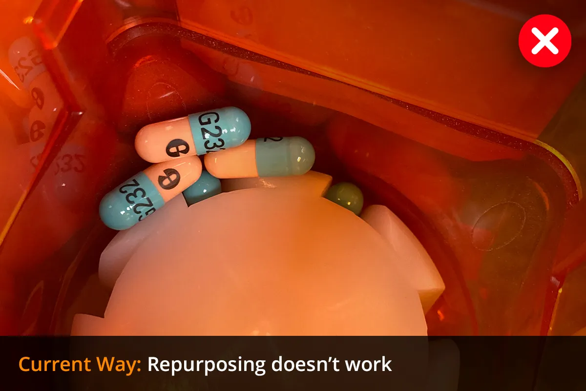 Current way: repurposing doesn't work